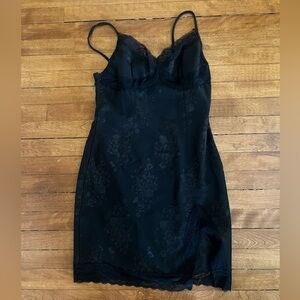 Elegant Black Lace Slip Dress